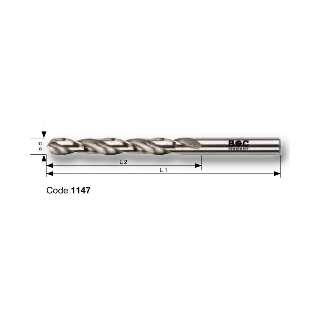 BOHRCRAFT PROFI PLUS HSS-E Co8 DIN 338 Typ N-HD mit Kreuzanschliff