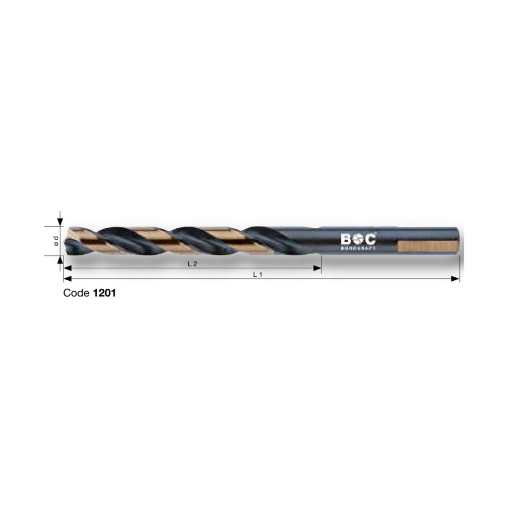 BOHRCRAFT PROFI HSS-G TURBO DIN 338 mit Zentrierspitze