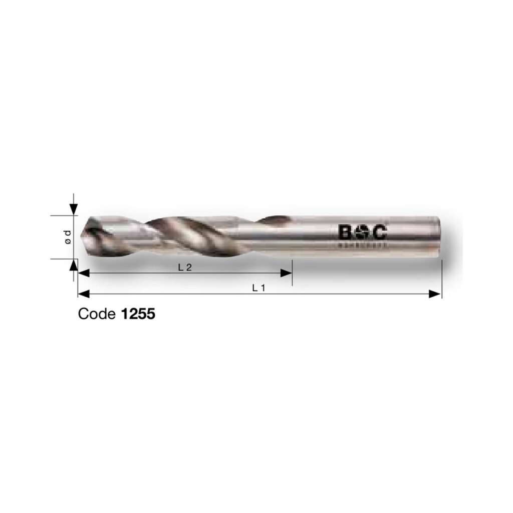 BOHRCRAFT PROFI PLUS HSS-G DIN 1897 Typ N mit Kreuzanschliff, extra kurz