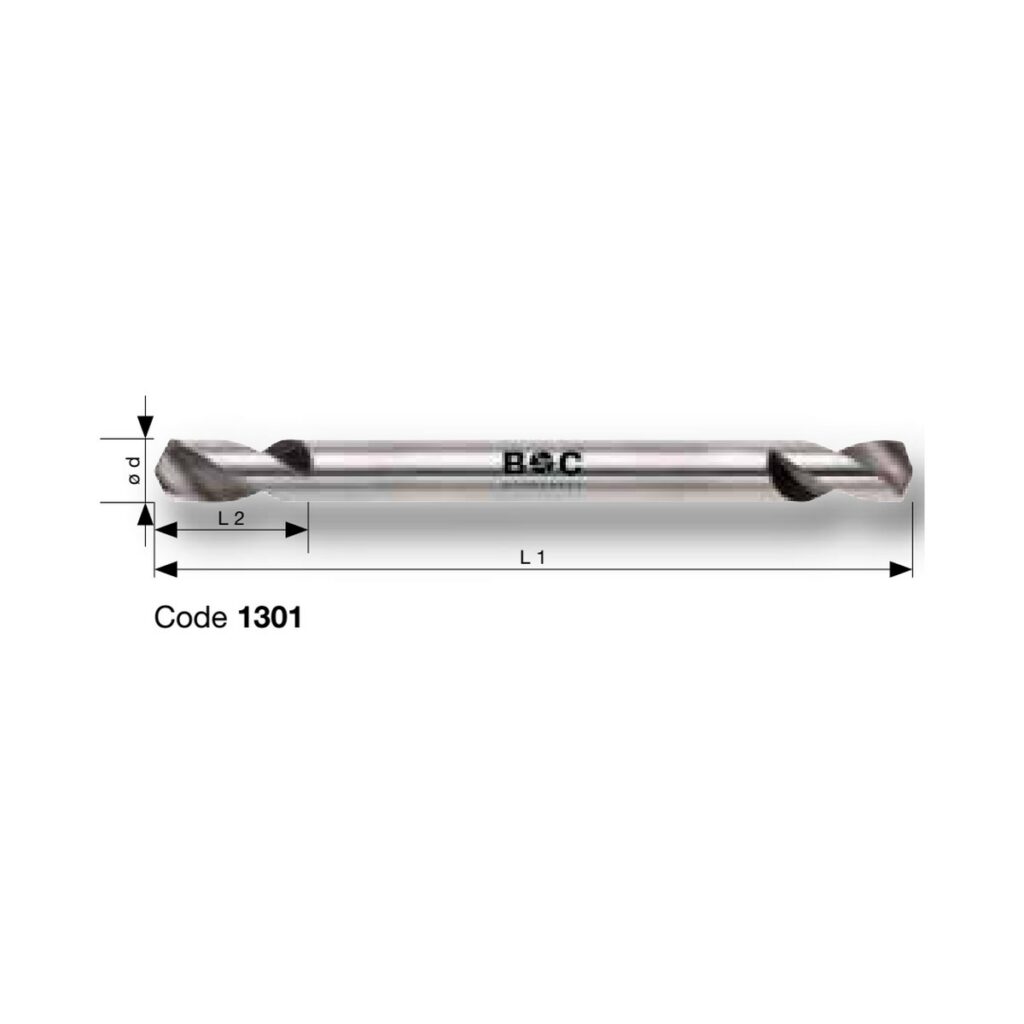 BOHRCRAFT PROFI PLUS HSS-G Doppelendbohrer mit Kreuzanschliff