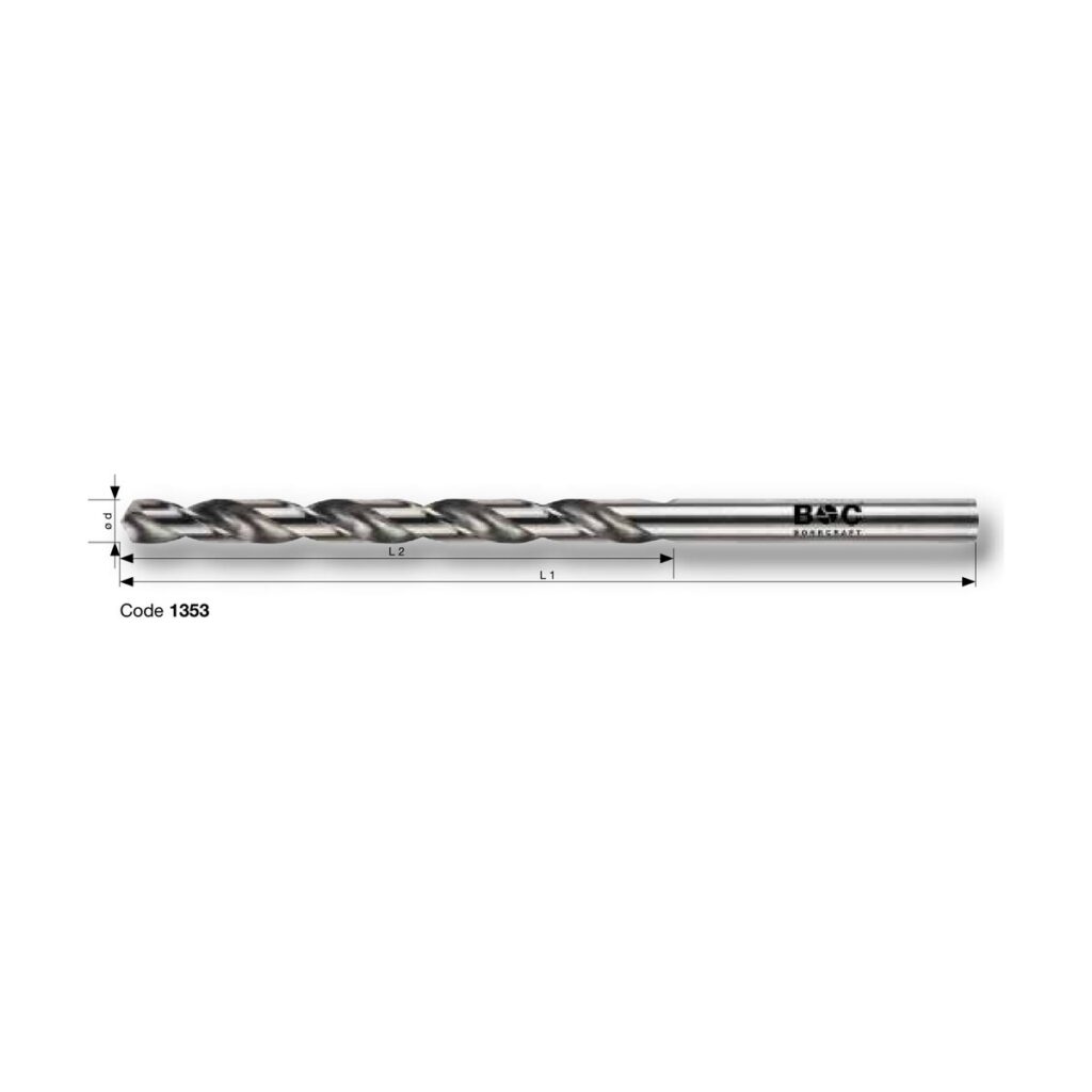 BOHRCRAFT PROFI PLUS HSS-G DIN 340 Typ N mit Kreuzanschliff, lang