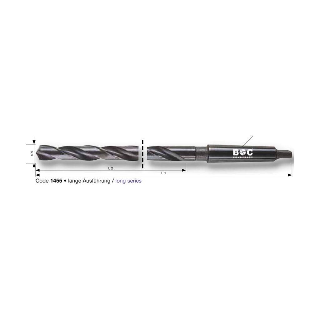BOHRCRAFT PROFI PLUS HSS Bohrbuchsenbohrer DIN 341 Typ N mit Morsekonus, lang