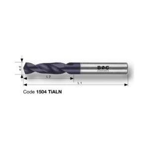 BOHRCRAFT PROFI PLUS VHM Spiralbohrer DIN 6539 Typ N TiALN, extra kurz